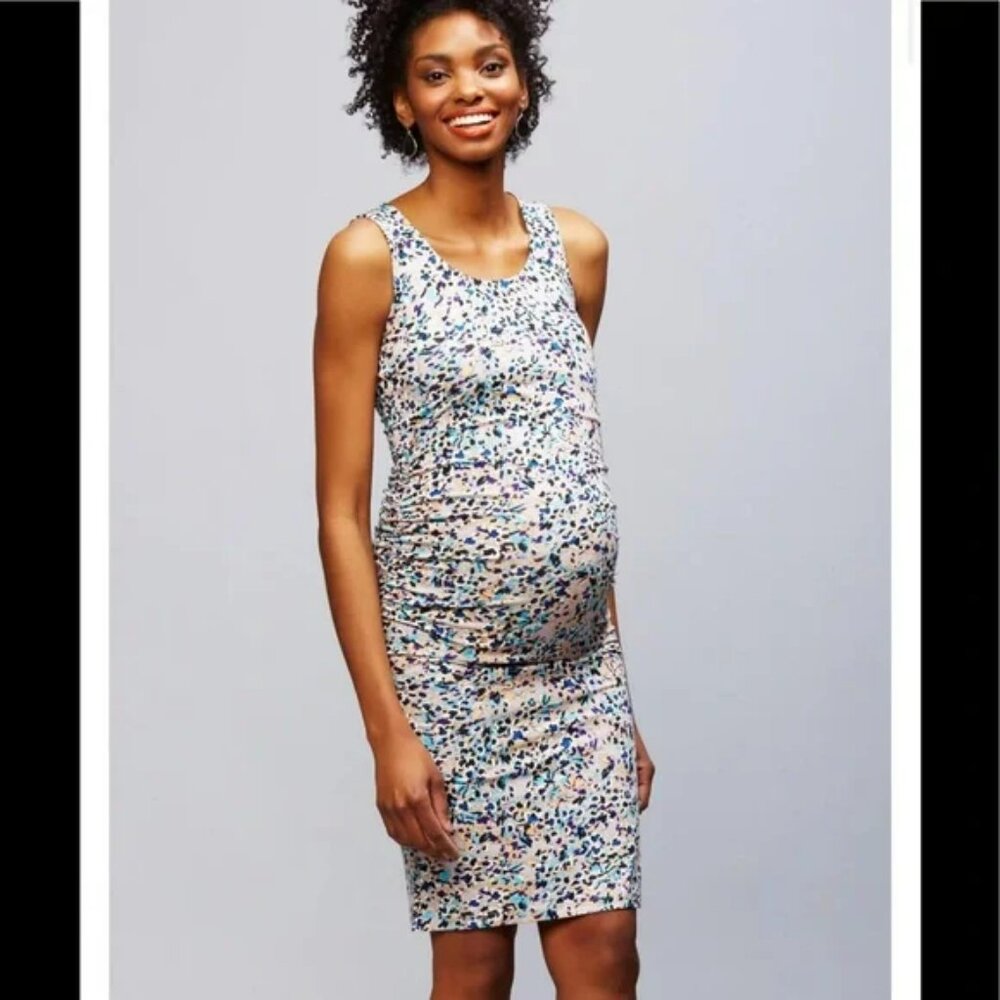 Seraphine Pale Pink Floral Maternity Dress Size 6 - Picture 2 of 7